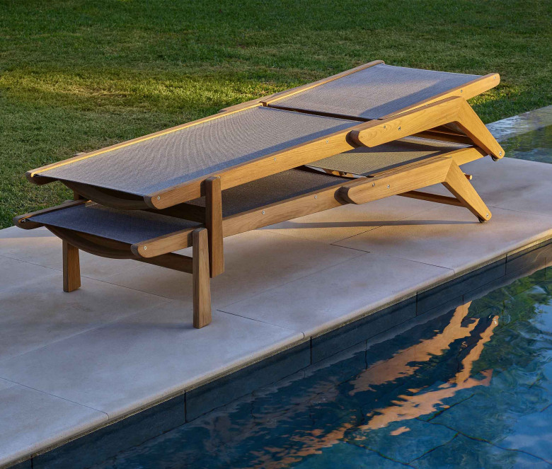 Stackable sunlounger Eden taupe