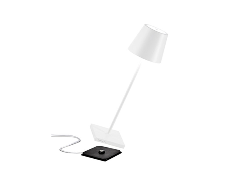 Lampe rechargeable USB design blanche Hanoïa - Lampe de table