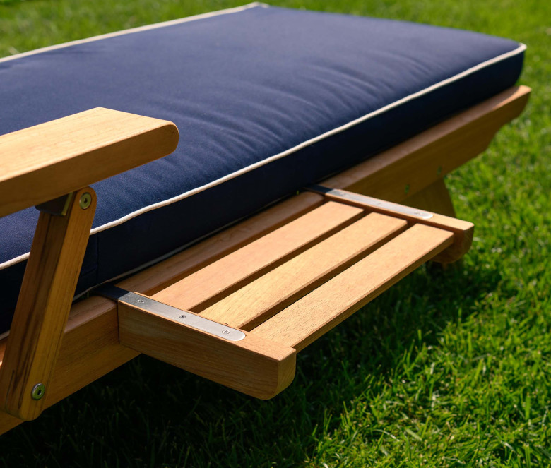 Teak sun lounger tray