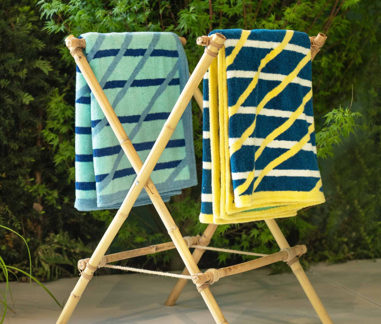 Towels by Pierre Charpin (blue)