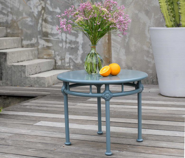 Round coffee table 1800 Blue-grey