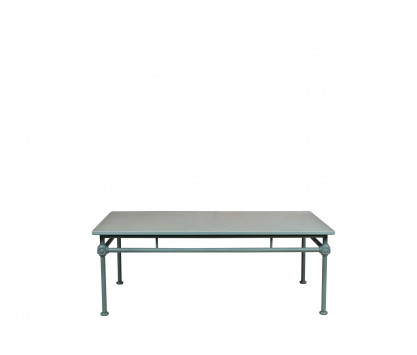 Aluminum rectangular low table - BLUE
