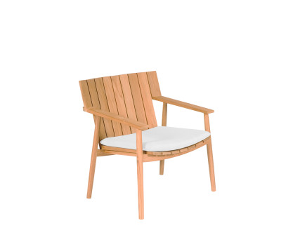 Teak low armchair