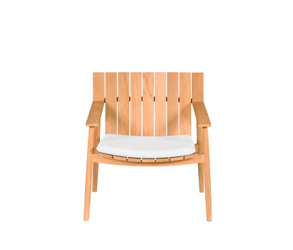 Teak low armchair