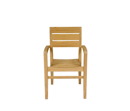 Teak stackable armchair