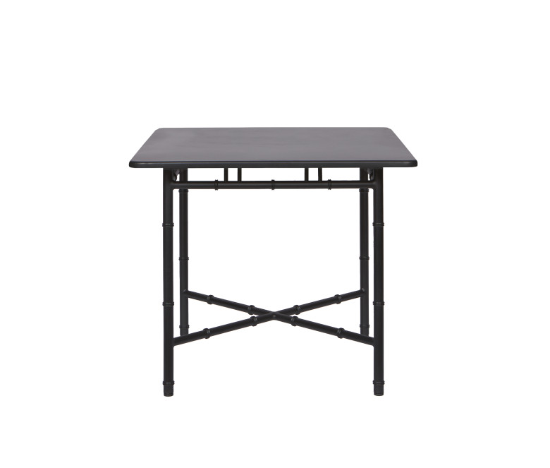 Black aluminum square table Bamboo
