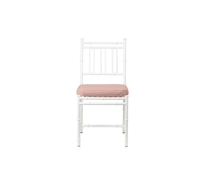 Chair in white aluminium - Bamboo