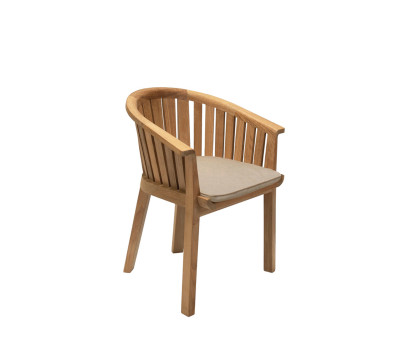 Teak bridge armchair - Sand