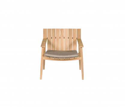 Teak low armchair