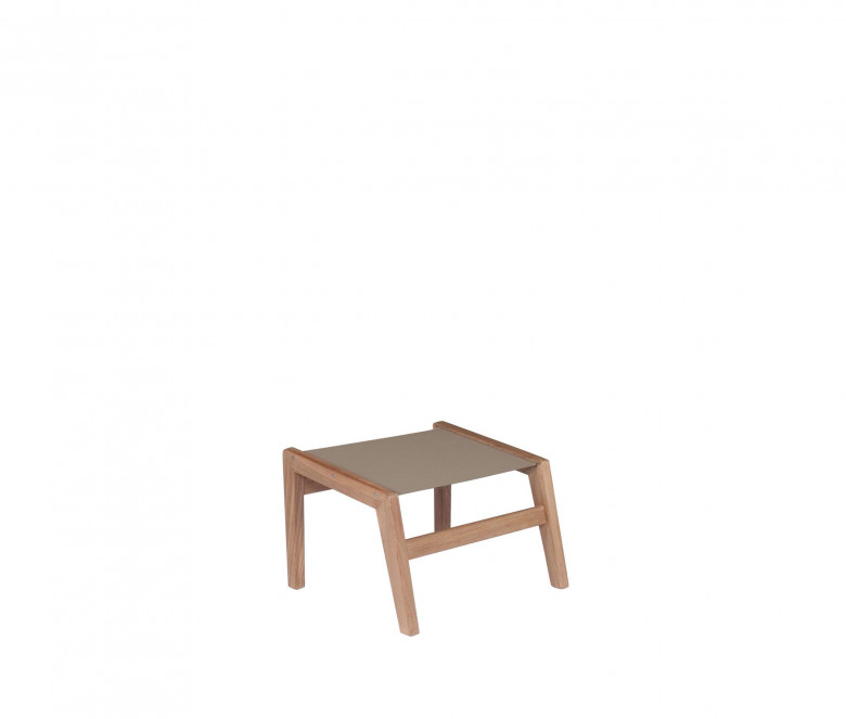 Teak footrest Eden taupe