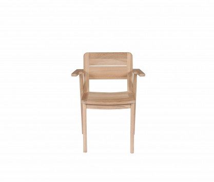 Teak stackable armchair