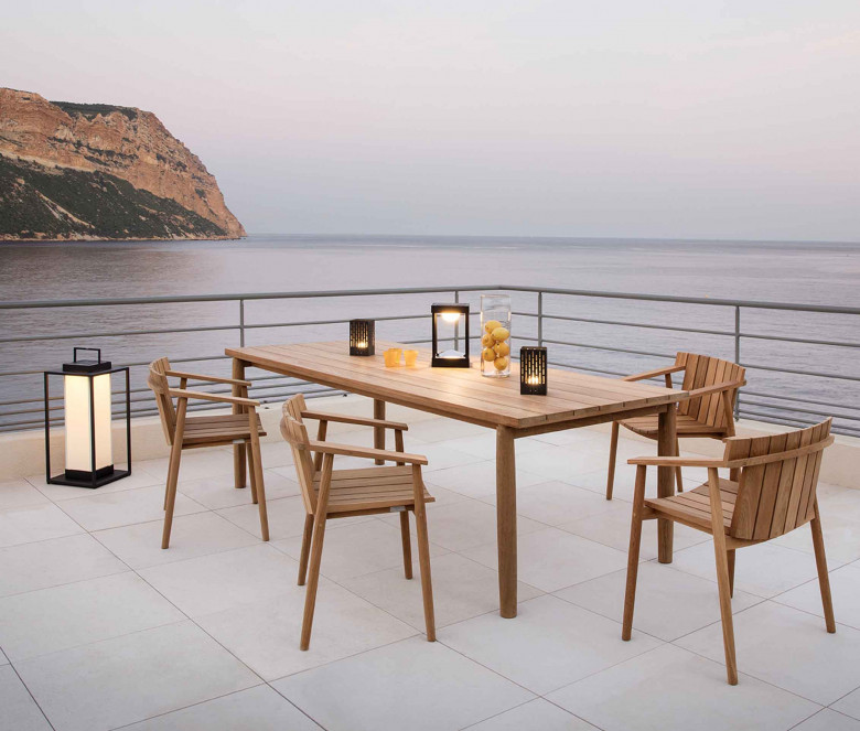 Teak rectangular table