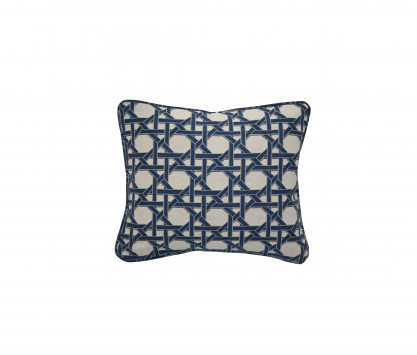 Back rest cushion - Celestial Blue cane pattern