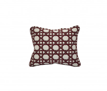 Back rest cushion - Red Coral cane pattern