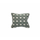 Back rest cushion - Green Thyme cane pattern Coral green