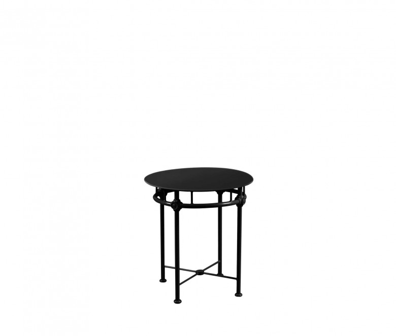 Aluminum gueridon table Ø 60 cm - BLACK