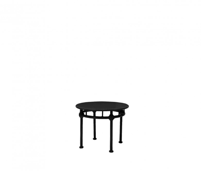 Aluminum round coffee table - BLACK