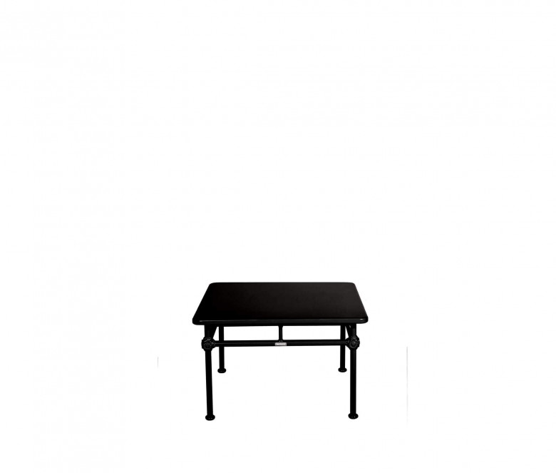 Aluminum square coffee table - BLACK