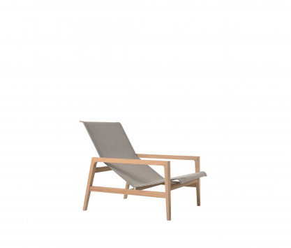 Teak lounge armchair Eden taupe