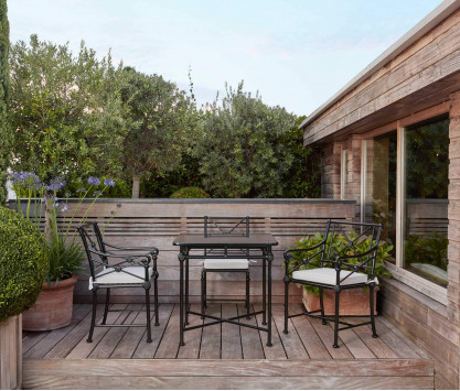 Aluminum square table 75 x 75 cm - BLACK