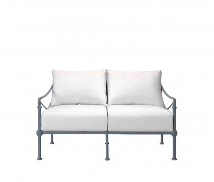 Aluminum two-seater sofa - BLUE