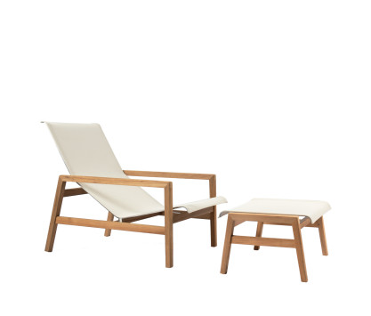 Sillón Lounge de teca Ecru