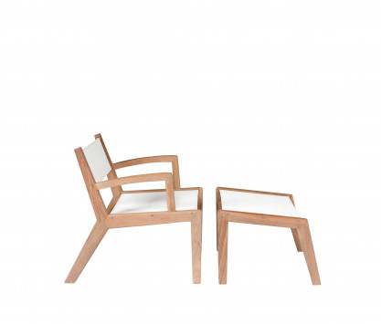 Reposapies de teca Ecru