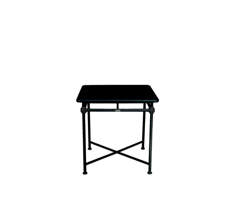 Mesa cuadrada de aluminio 75 x 75 cm - NEGRO