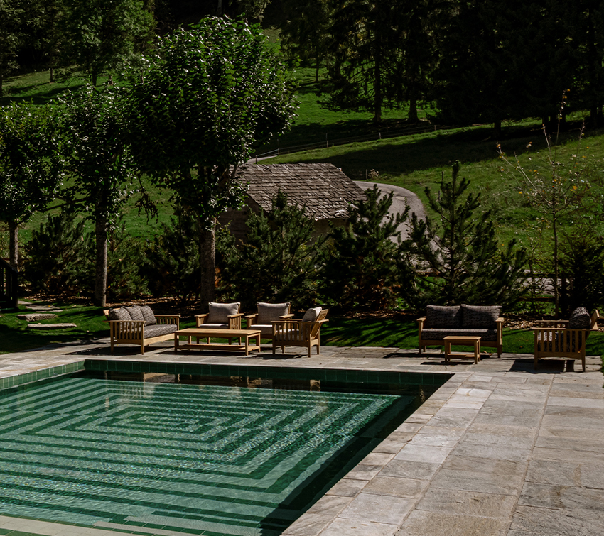El calor de la madera para este chalet Art Déco