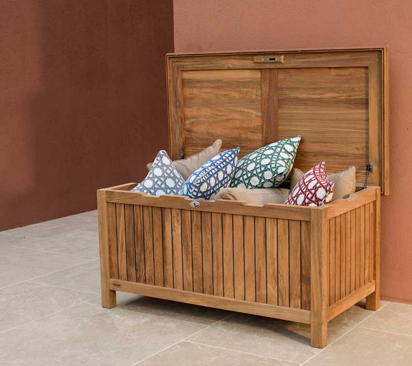Baúl de teca de jardín impermeable Aladin - Tectona