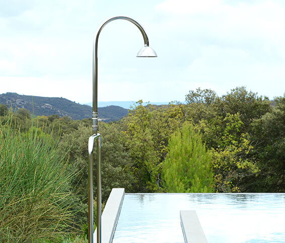 Ducha jardín-piscina aluminio-rattan TY1809 Tryun — Bricowork