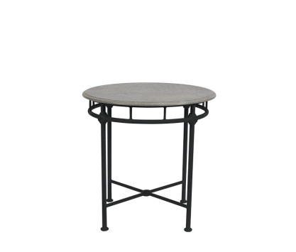 1800 Table bistrot - plateau marbre gris