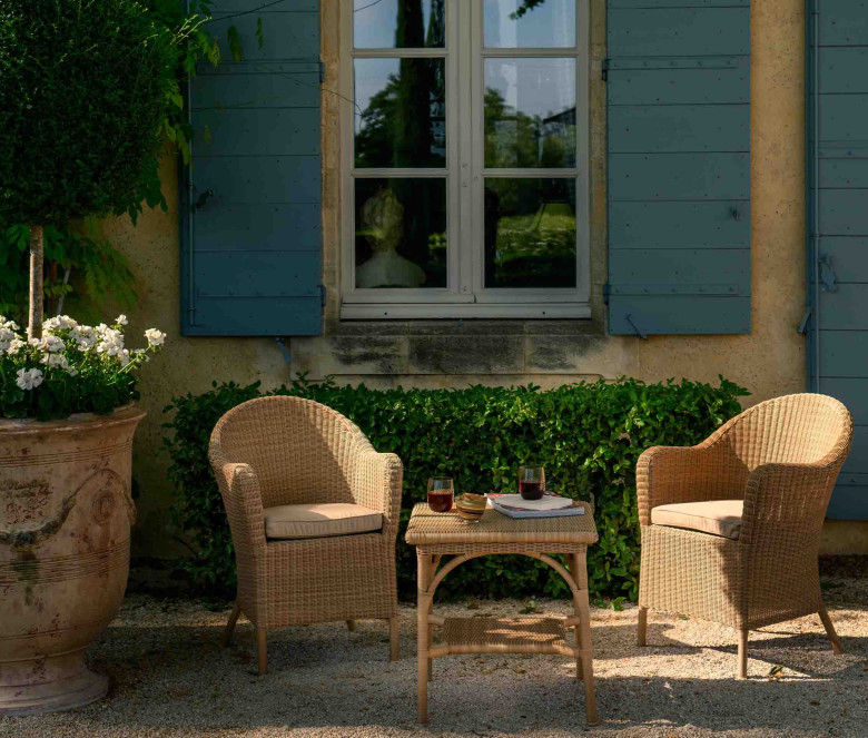 Fauteuil de jardin en résine tressée - Colonial