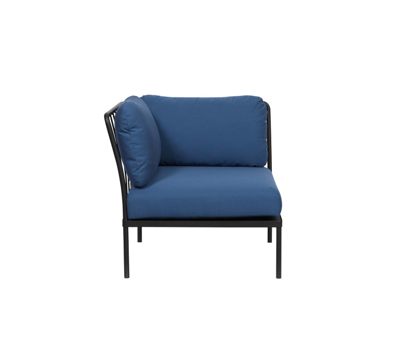 Canapé modulable d'angle bleu