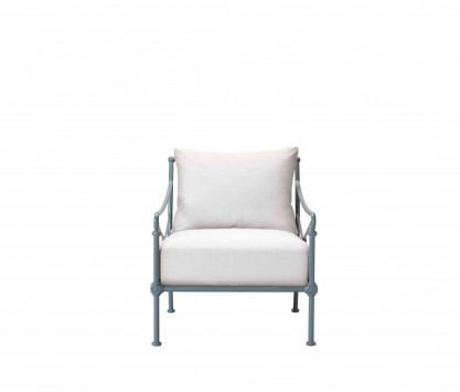 Fauteuil bas de jardin en aluminium - BLEU