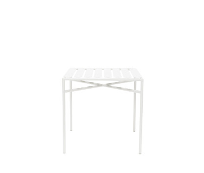 Table carrée en inox - Blanc