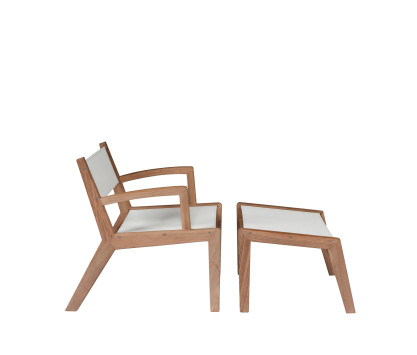 Fauteuil bas de jardin écru