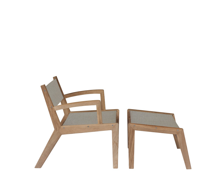 Fauteuil bas de jardin Eden taupe