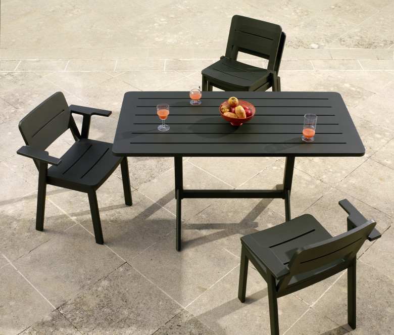 Fauteuil empilable en aluminium CLUBHOUSE