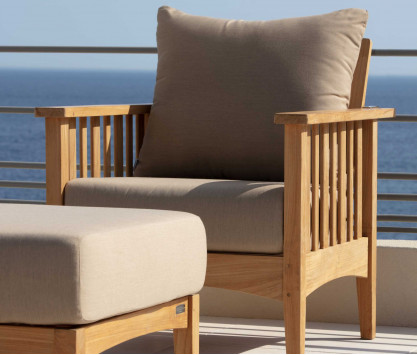 Fauteuil inclinable en teck