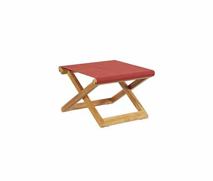 Repose-pieds pliant rouge Toile Batyline