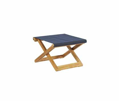Repose-pieds pliant bleu Toile Batyline