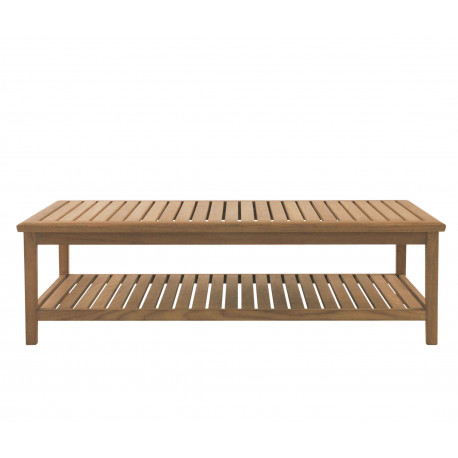 Table basse rectangulaire en teck 140 cm