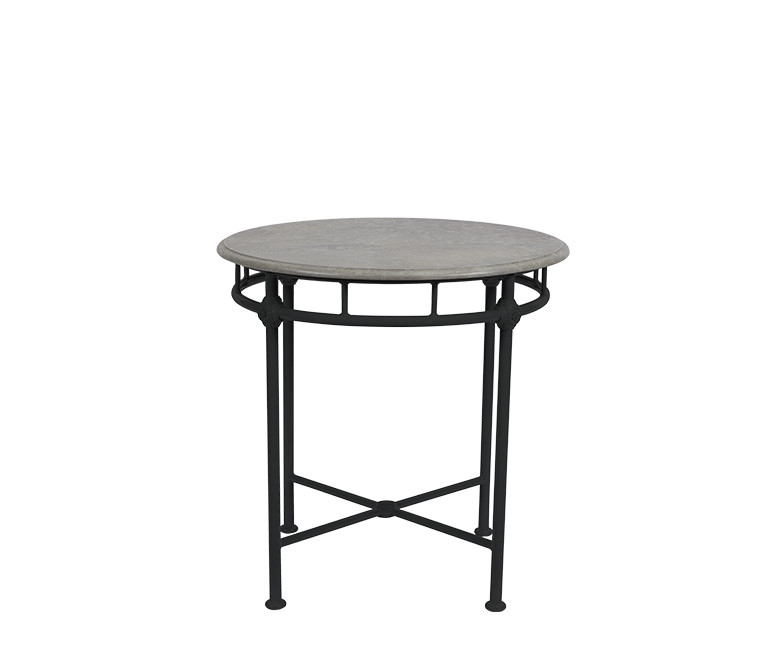 1800 noir Table bistrot - plateau marbre gris
