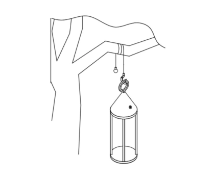 Lampe LED rechargeable  avec kit de suspension - LUNA blanc Lampe LED rechargeable  avec kit de suspension - LUNA blanc