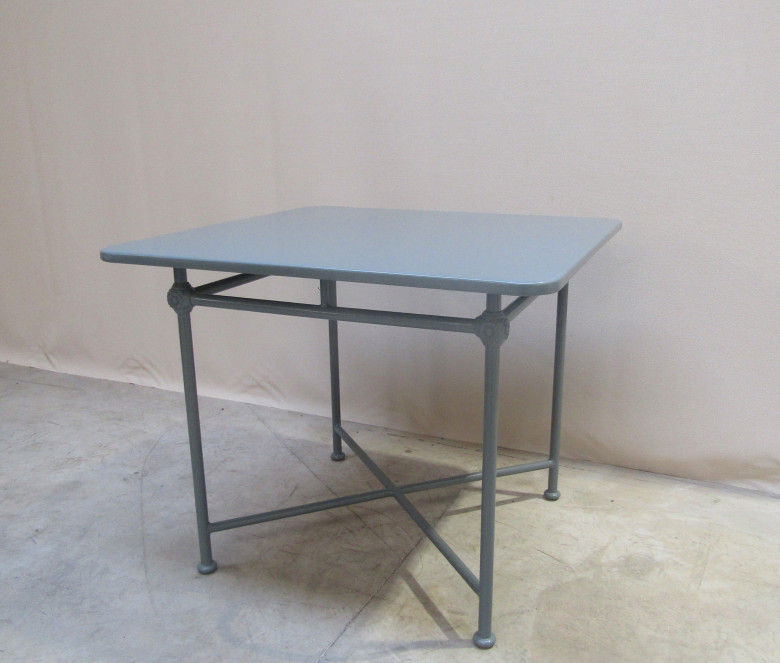  Table carrée 1800 bleu-gris aluminium - MODELE EXPO