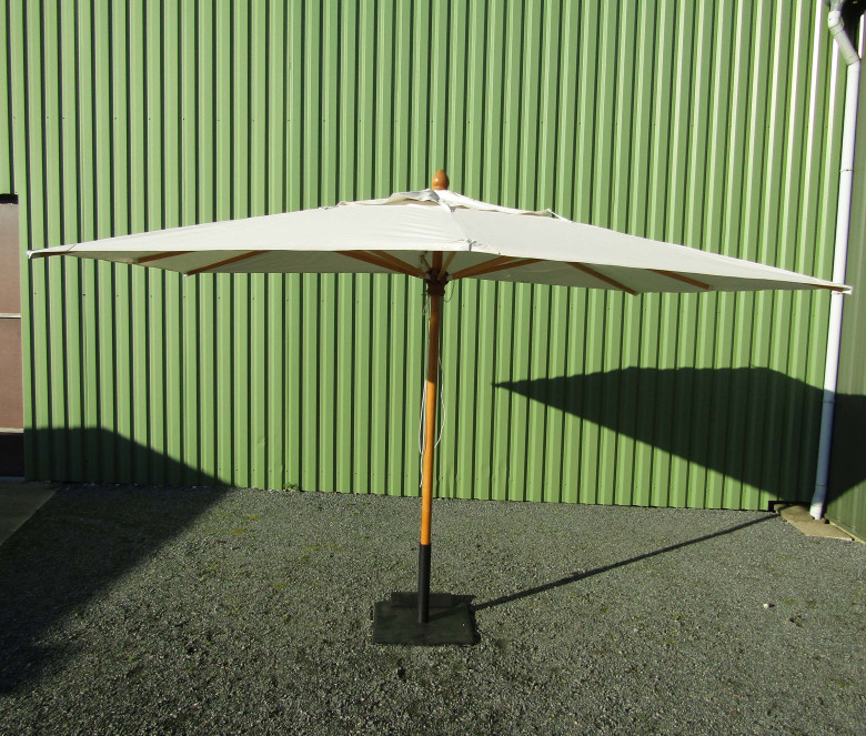 Parasol Roma rect 3,5 x 2,5 m toile écrue - MODELE EXPO