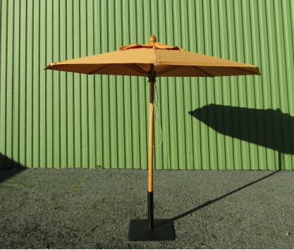 Parasol Roma rond 3m toile abricot - MODELE EXPO Parasol Roma rond 3m toile abricot - MODELE EXPO