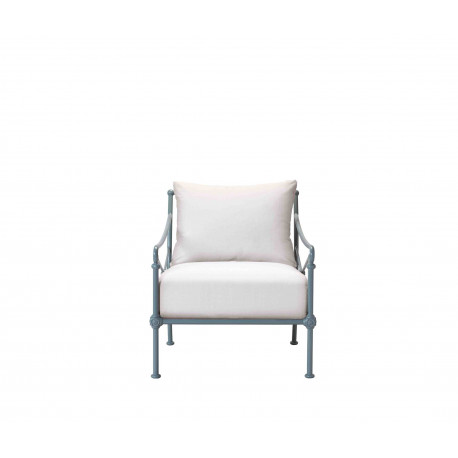 Fauteuil bas de jardin en aluminium - BLEU