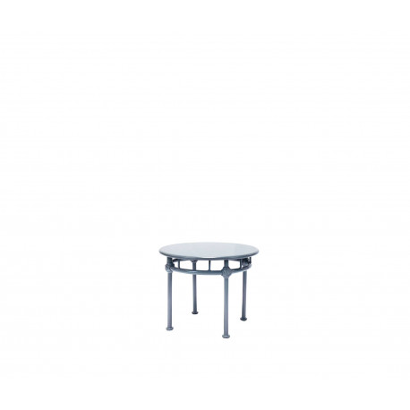 Table basse ronde de jardin en aluminium - BLEU